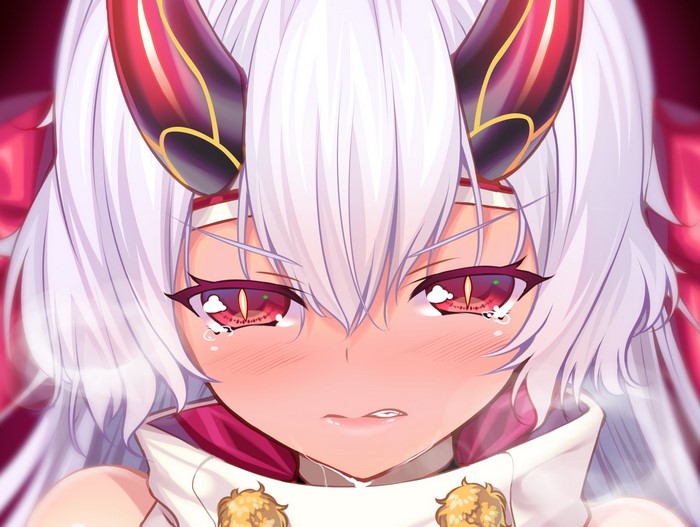Tomoe Gozen from Fate/Grand Order crying