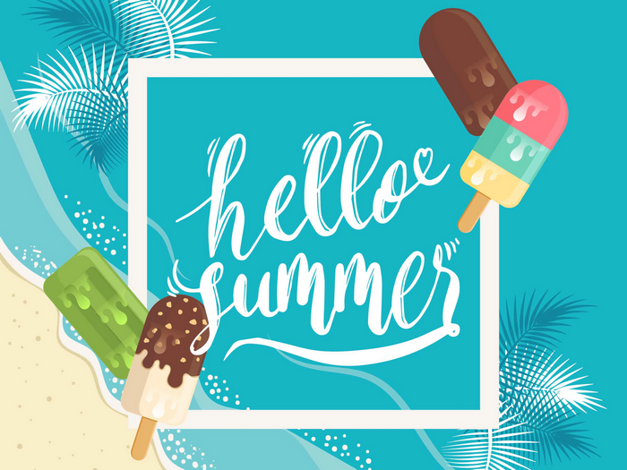 Hello Summer with Popsicles on the Beach