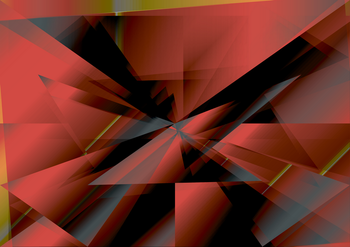 Abstract geometric shapes with red and black colors