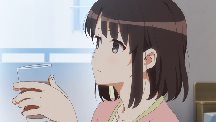 Megumi Kato from Saenai Heroine no Sodatekata holding a glass