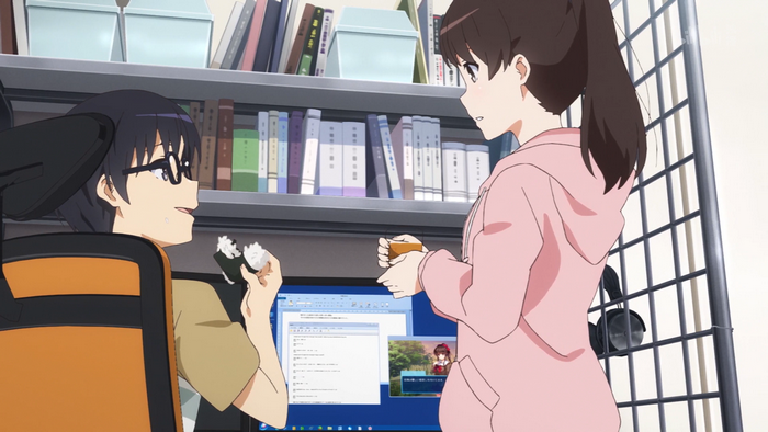 Megumi Katou from Saenai Heroine no Sodatekata eating onigiri