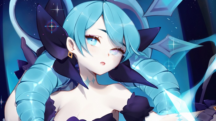 Gwen (League Of Legends) 4K Blue Hair