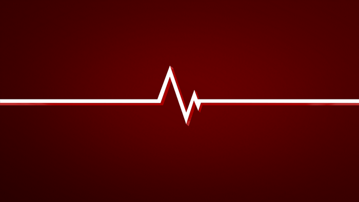 Minimalist Red Heartbeat Line