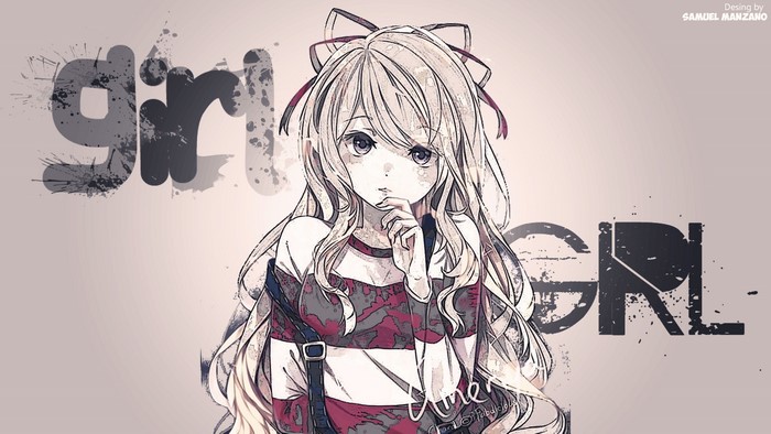 Anime girl with text "girl" and "GRL"