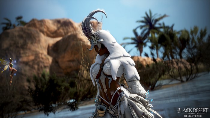 Black Desert Online Remastered character in desert landscape