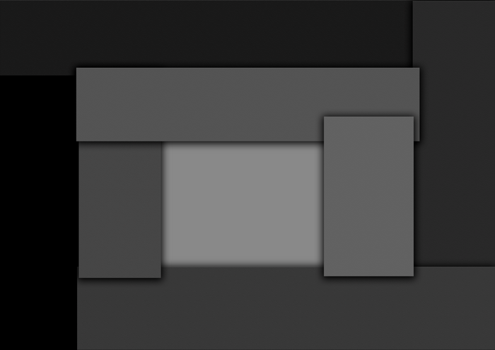 Abstract geometric shapes in shades of gray and black