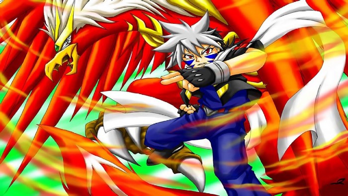 Kai Hiwatari from Beyblade G Revolution with a phoenix spirit