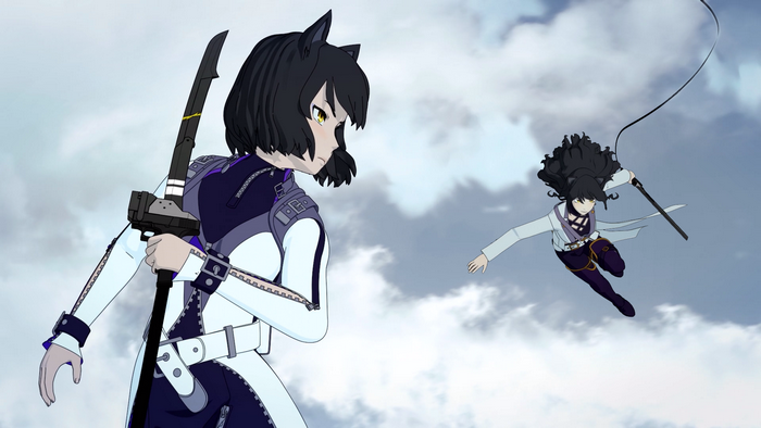 Blake Belladonna from RWBY in the sky