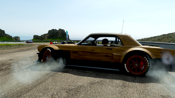 Hoonigan Mustang drifting in Forza Horizon 4
