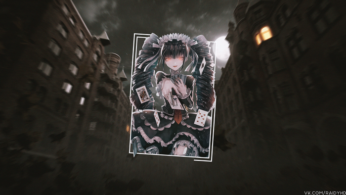 Celestia Ludenberg from Danganronpa with cards