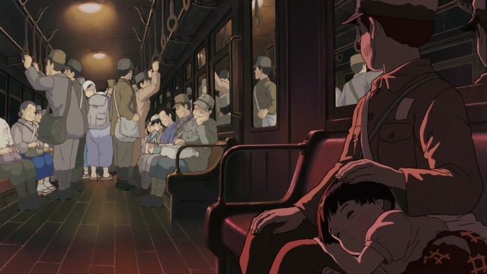 Grave of the Fireflies Studio Ghibli Anime Train Scene