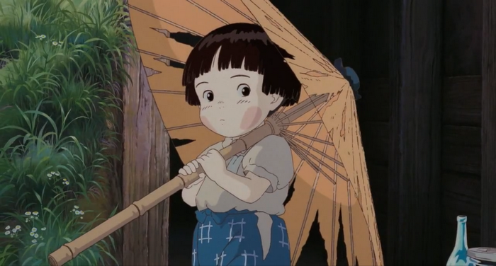 Girl with umbrella from Grave of the Fireflies