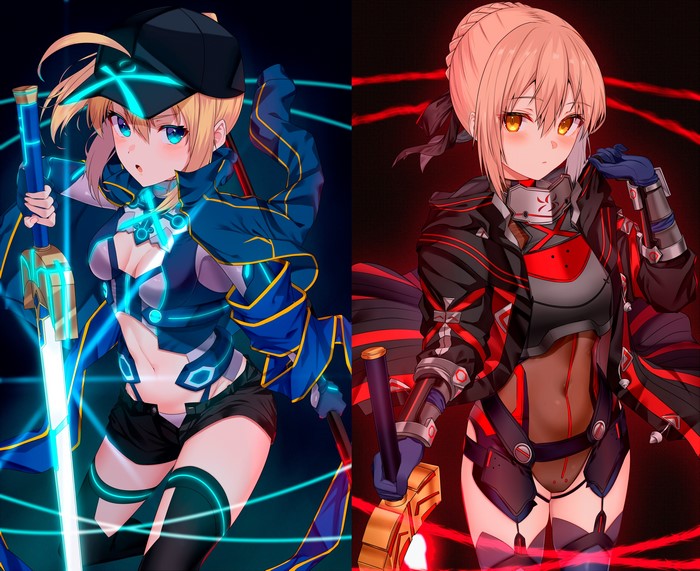 Mysterious Heroine X Alter and Mysterious Heroine X from Fate/Grand Order