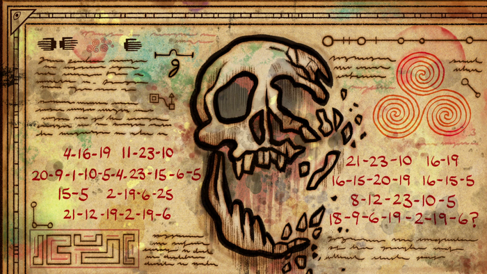 Skull with numbers from Gravity Falls