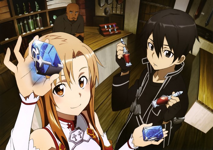 Kirigaya Kazuto and Yuuki Asuna from Sword Art Online