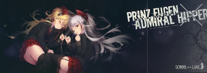 Prinz Eugen and Admiral Hipper from Azur Lane sleeping