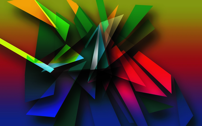 Abstract geometric shapes with gradient background