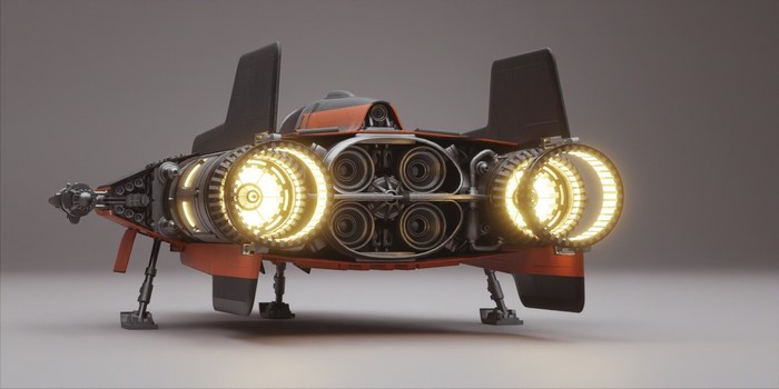 Star Wars A-Wing spaceship render