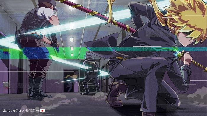 Fifteen from Katana Zero in action