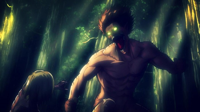 Attack on Titan: Beast Titan fighting Annie Leonhart