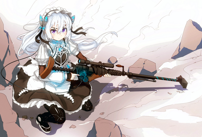 Chaika Trabant from Hitsugi no Chaika with sniper rifle