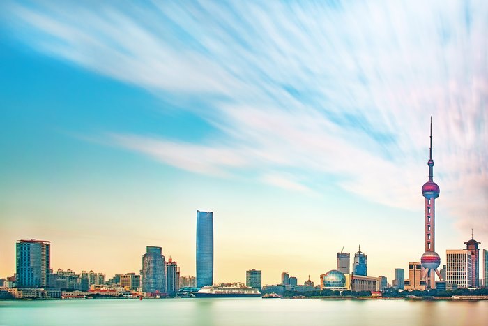 Shanghai skyline with Oriental Pearl Tower