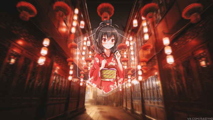 Yunyun from Kono Subarashii Sekai ni Shukufuku wo! in red kimono
