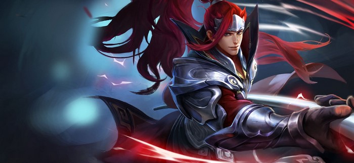 Red-haired warrior with sword