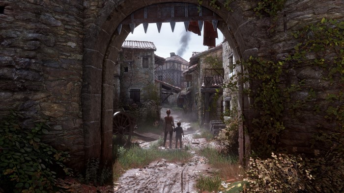Amicia and child in A Plague Tale Innocence