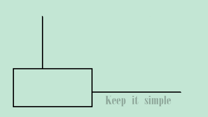 Minimalist geometric design with text