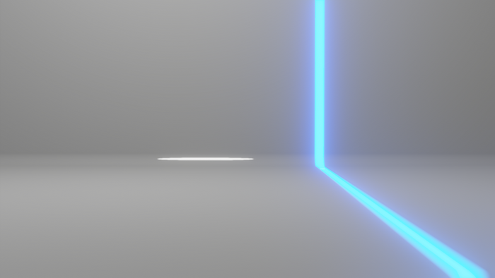 Futuristic render with blue and white light
