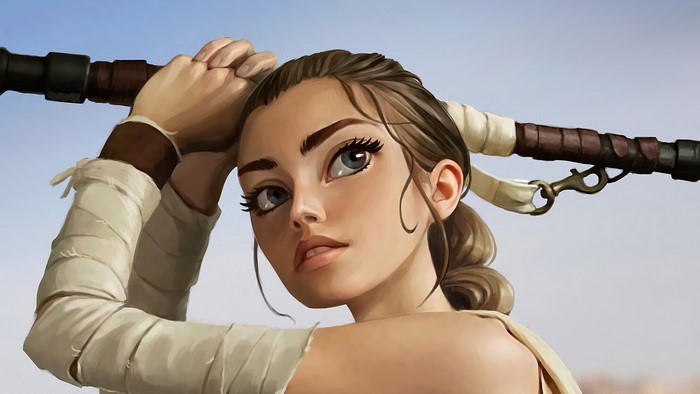 Rey from Star Wars artwork