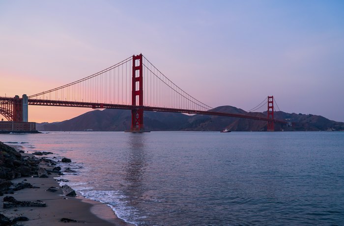 Golden Gate Bridge at sunset