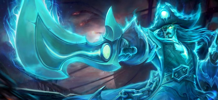 Ghost Pirate with glowing sword and hat