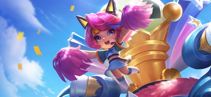 Anime girl with pink hair and pompons