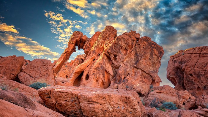 Elephant Rock formation in Valley of Fire, Nevada, USA