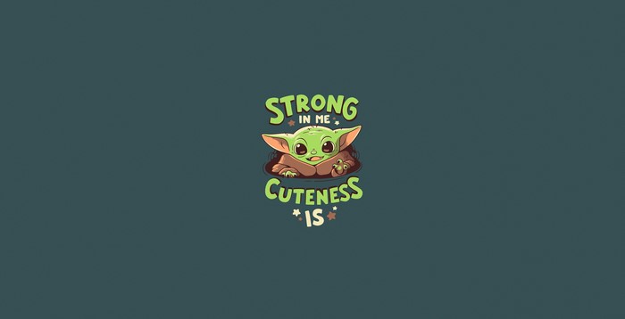 Baby Yoda from The Mandalorian Strong in Me Cuteness is