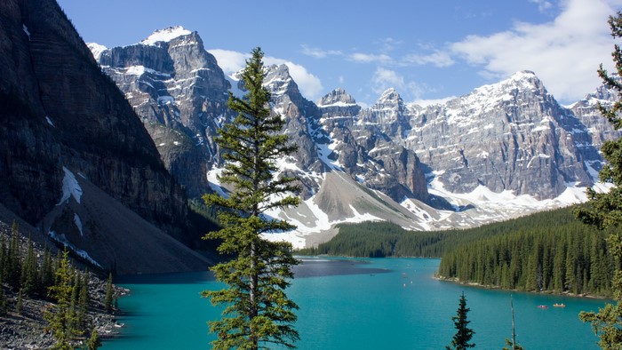Moraine Lake and Mountains in Banff National Park, Canada