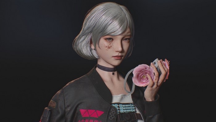 Yerim Kim from Cyberpunk video game