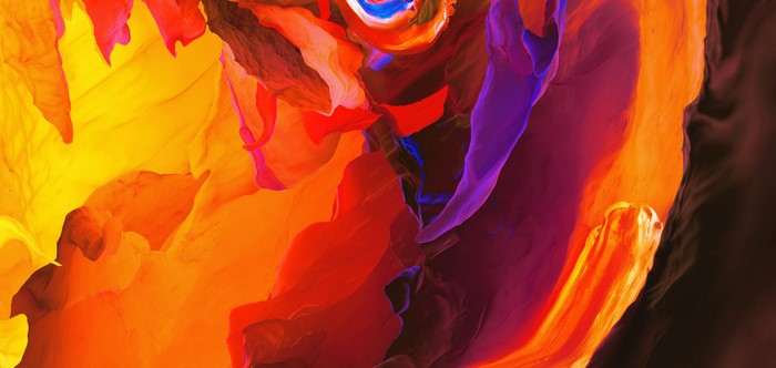 Abstract colorful sandstone shapes 4K