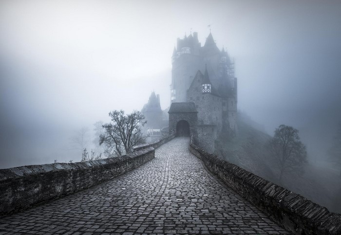 Castle Eltz in mist, Germany