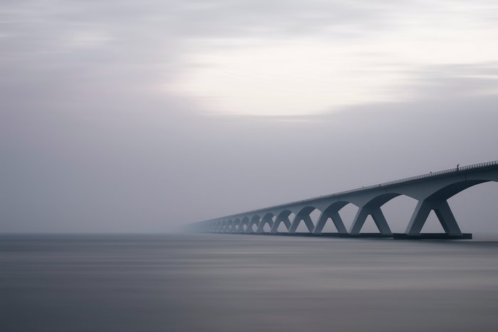 The Zeeland Bridge in the Netherlands