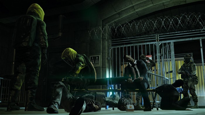 Crysis 2 characters in hazmat suits and military gear