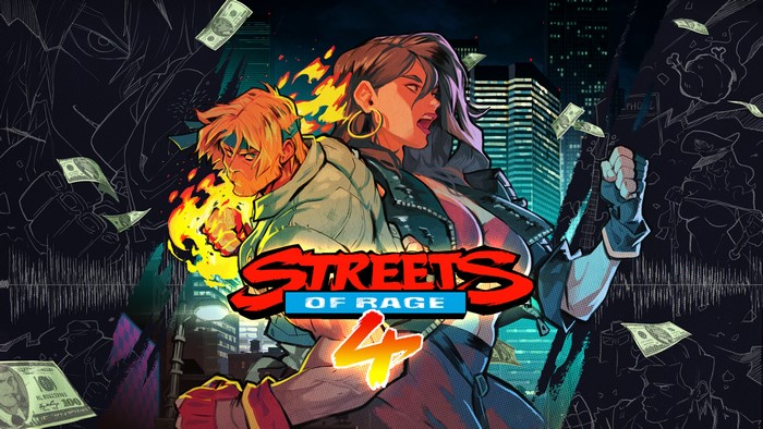 Streets of Rage 4 video game art with Axel Stone and Blaze Fielding