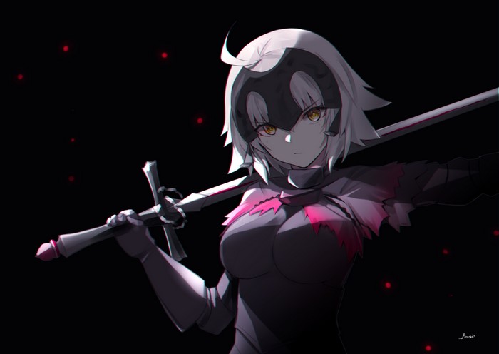 Jeanne d'Arc (Alter) from Fate/Grand Order with a sword