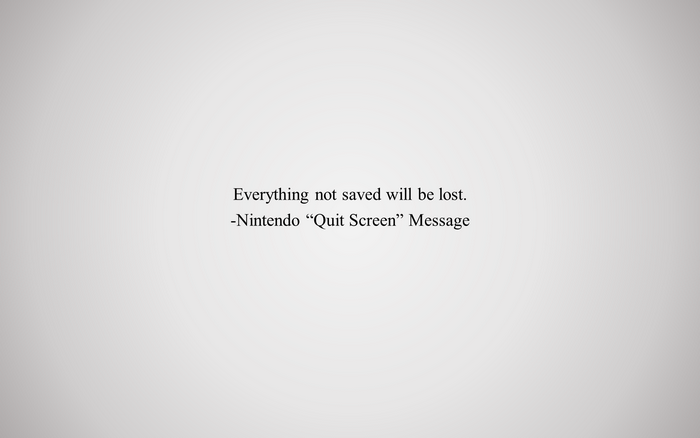 Nintendo Quit Screen Message Text