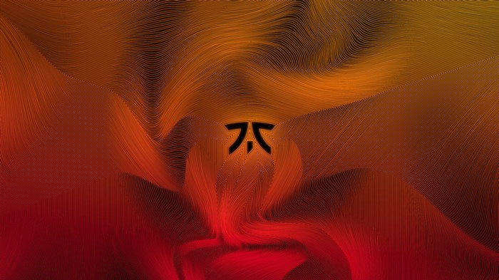 Fnatic abstract logo with red and orange wavy lines