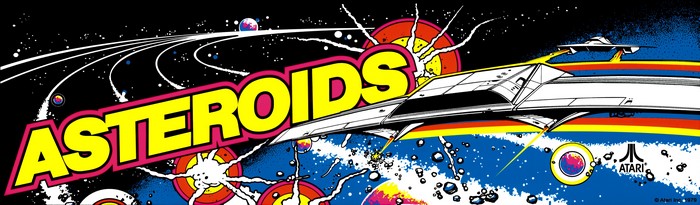 Asteroids Arcade Marquee Art by Atari