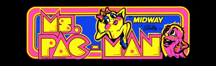 Ms. Pac-Man Arcade Marquee by Midway