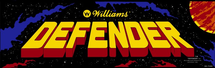 Defender Arcade Marquee by Williams